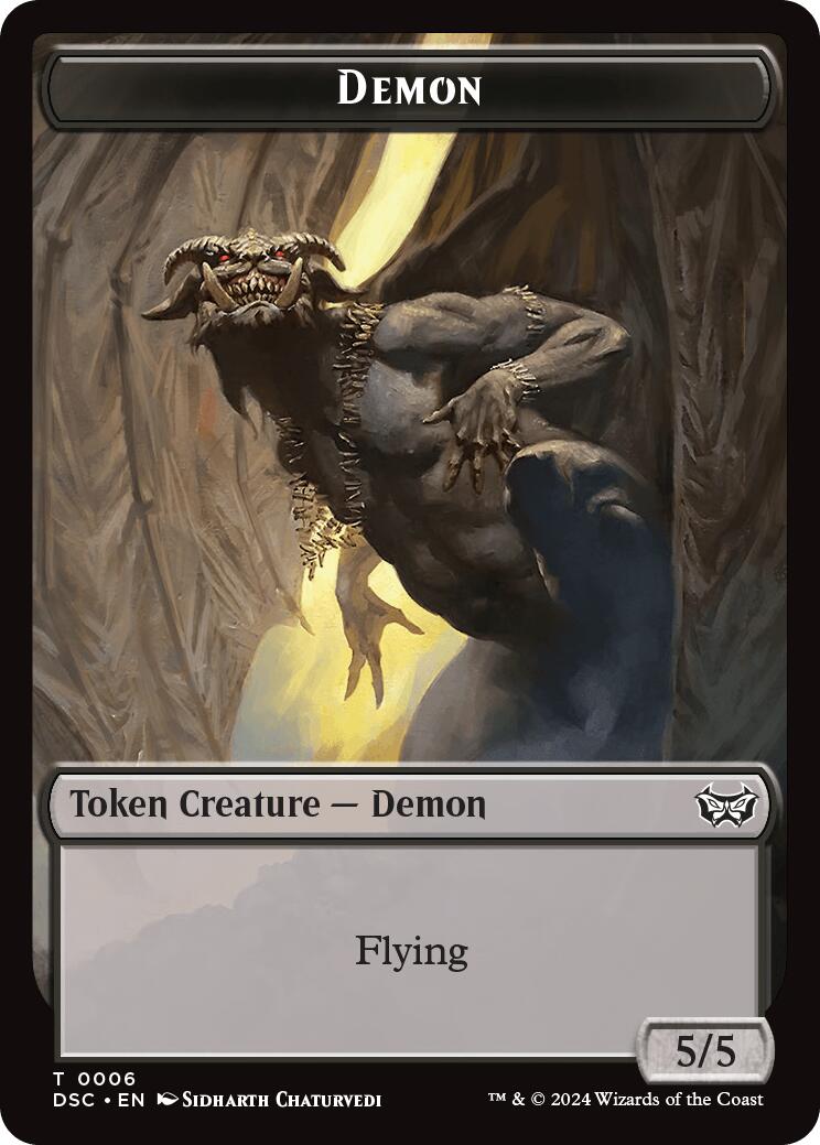 Demon // Bird Double-Sided Token [Duskmourn: House of Horror Commander Tokens] | Impulse Games and Hobbies