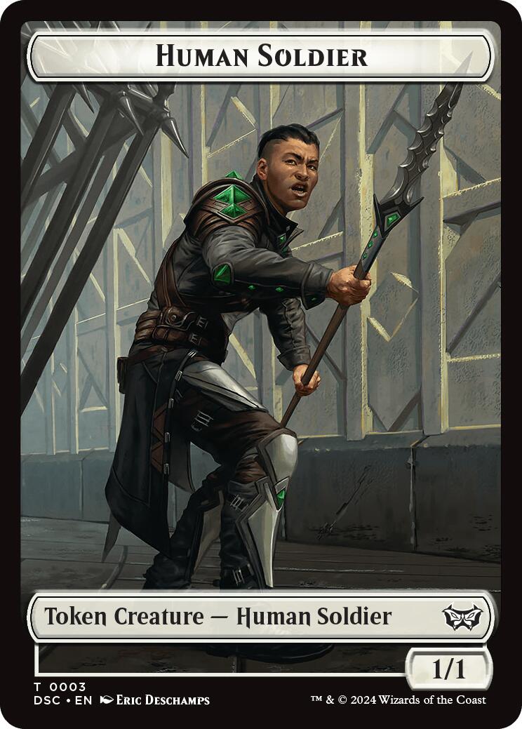 Human Soldier // Scarecrow Double-Sided Token [Duskmourn: House of Horror Commander Tokens] | Impulse Games and Hobbies