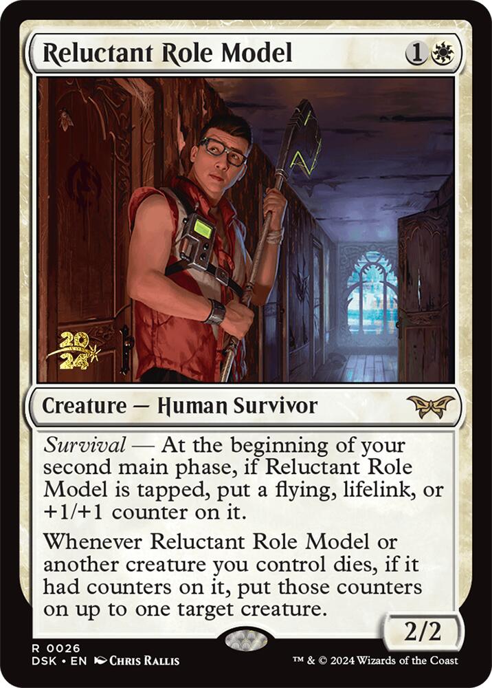 Reluctant Role Model (0026) [Duskmourn: House of Horror Prerelease Promos] | Impulse Games and Hobbies