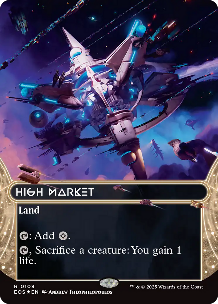 High Market (0108) (Borderless) (Galaxy Foil) [Edge of Eternities: Stellar Sights] | Impulse Games and Hobbies