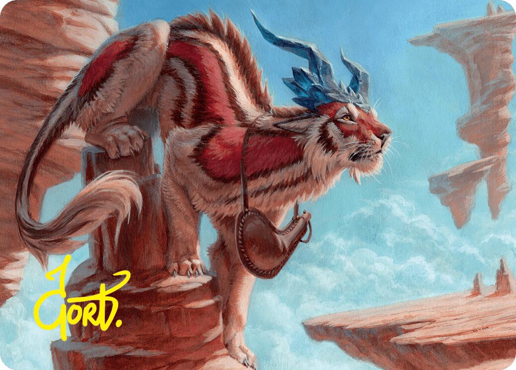 Felidar Savior Art Card (3/54) (Gold-Stamped Signature) [Foundations Art Series] | Impulse Games and Hobbies