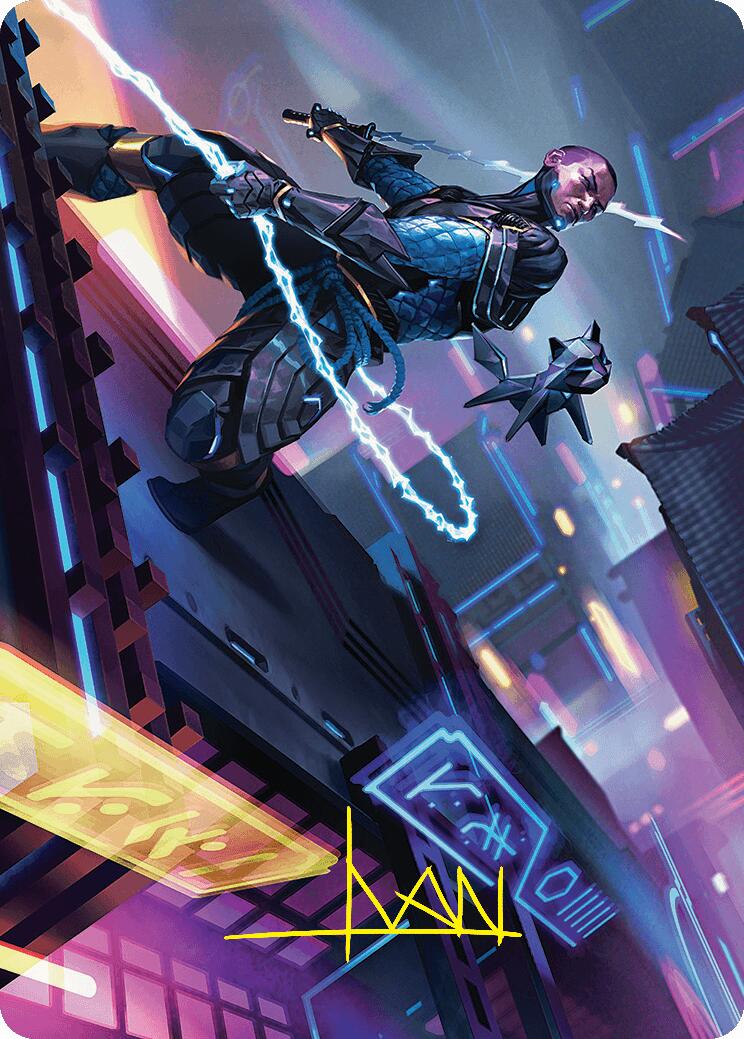 Kaito, Cunning Infiltrator Art Card (51/54) (Gold-Stamped Signature) [Foundations Art Series] | Impulse Games and Hobbies