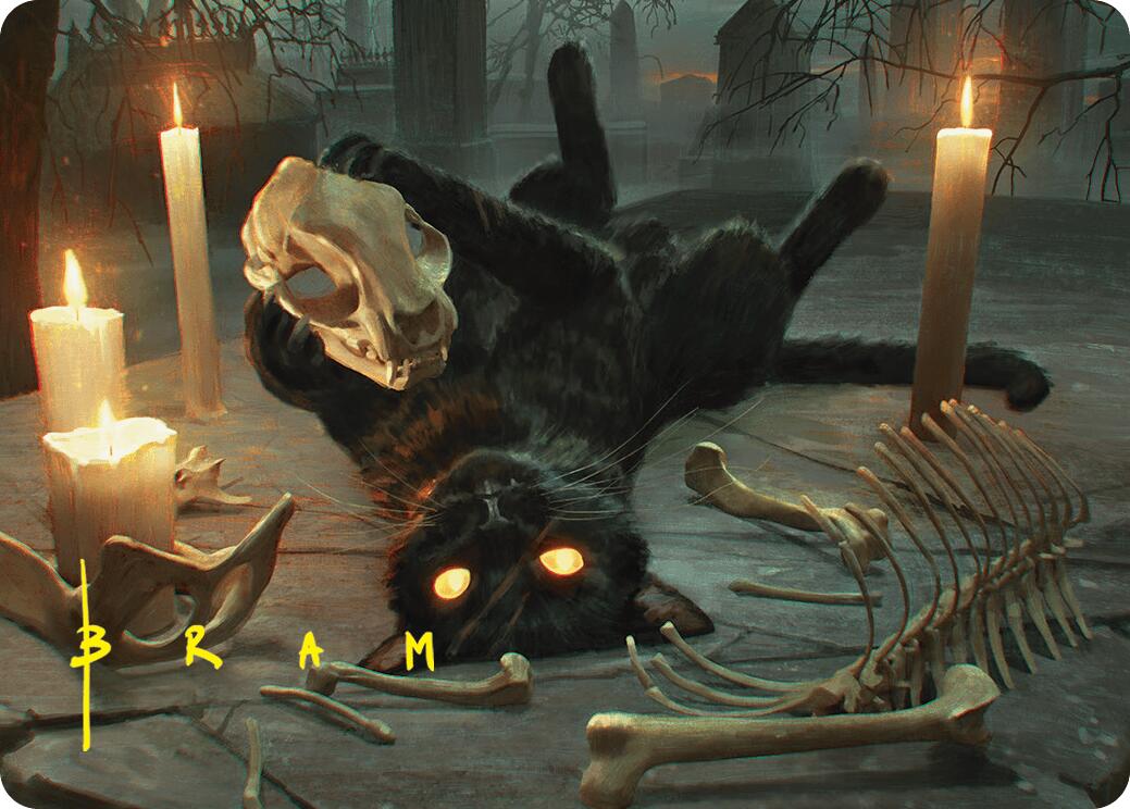 Nine-Lives Familiar Art Card (8/54) (Gold-Stamped Signature) [Foundations Art Series] | Impulse Games and Hobbies