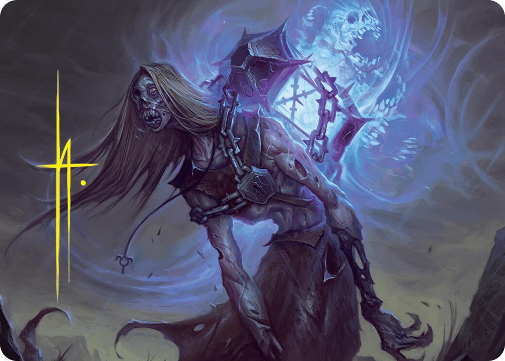 Soul-Shackled Zombie Art Card (9/54) (Gold-Stamped Signature) [Foundations Art Series] | Impulse Games and Hobbies
