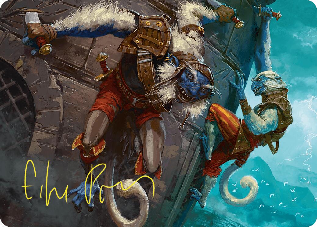 Goblin Boarders Art Card (11/54) (Gold-Stamped Signature) [Foundations Art Series] | Impulse Games and Hobbies