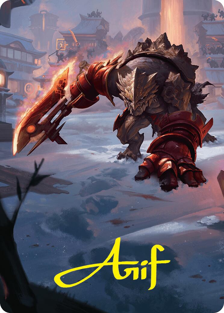 Searslicer Goblin Art Card (39/54) (Gold-Stamped Signature) [Foundations Art Series] | Impulse Games and Hobbies