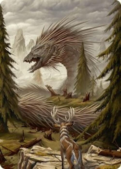 Quilled Greatwurm Art Card (44/54) [Foundations Art Series] | Impulse Games and Hobbies