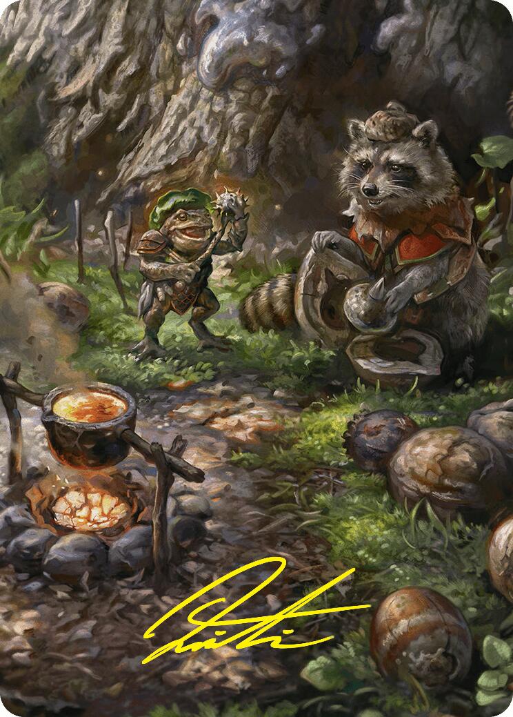 Sylvan Scavenging Art Card (46/54) (Gold-Stamped Signature) [Foundations Art Series] | Impulse Games and Hobbies