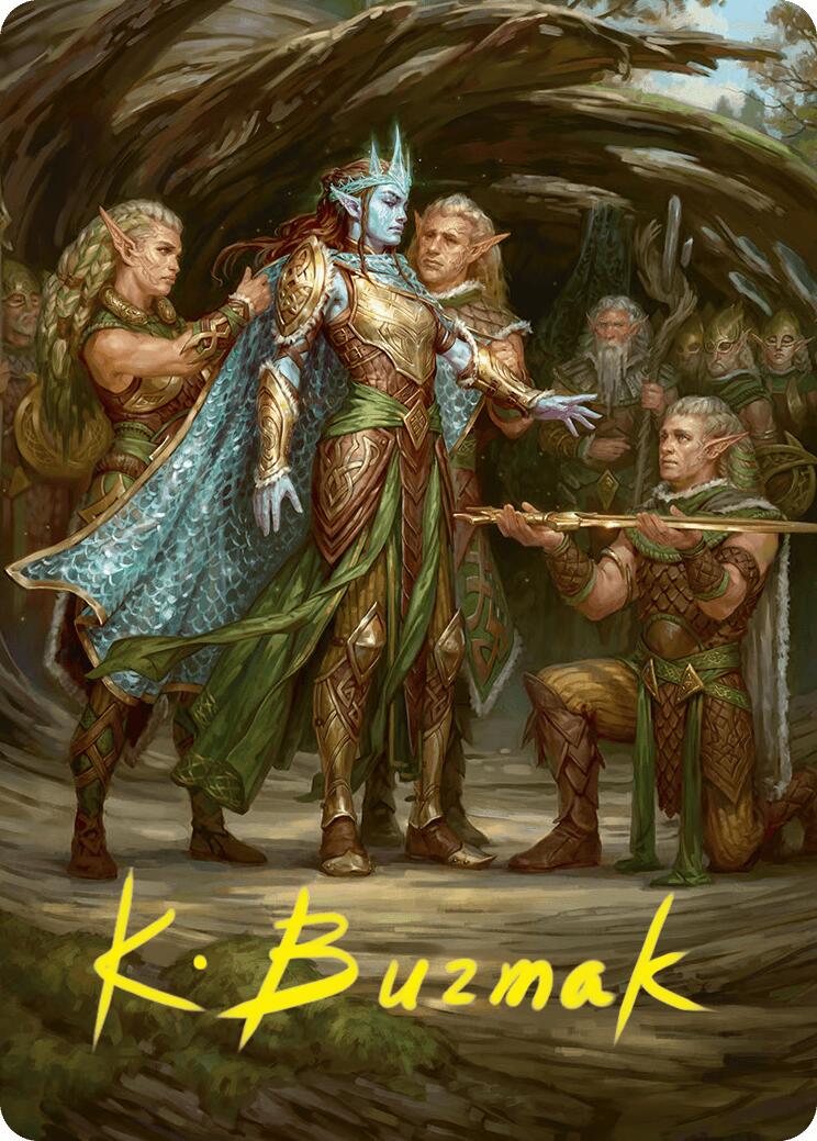 Lathril, Blade of the Elves Art Card (48/54) (Gold-Stamped Signature) [Foundations Art Series] | Impulse Games and Hobbies