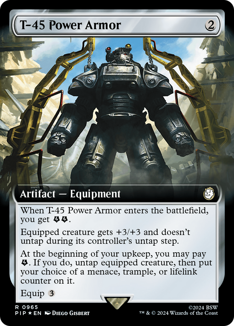 T-45 Power Armor (Extended Art) (Surge Foil) [Fallout] | Impulse Games and Hobbies