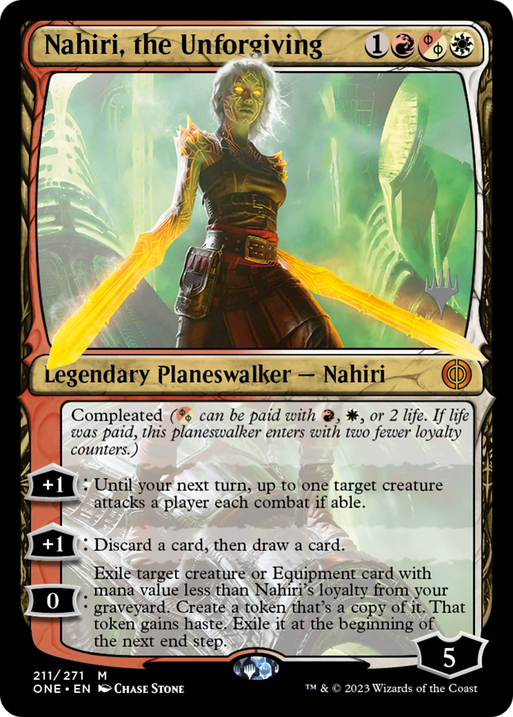 Nahiri, the Unforgiving (Promo Pack) [Phyrexia: All Will Be One Promos] | Impulse Games and Hobbies