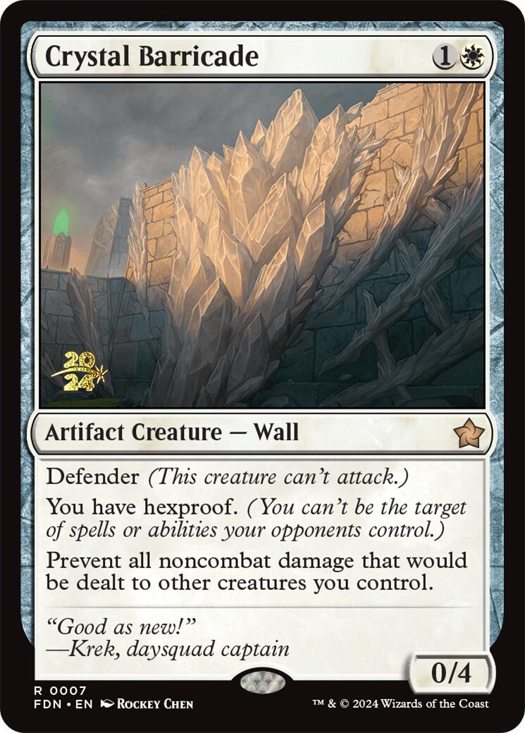 Crystal Barricade [Foundations Prerelease Promos] | Impulse Games and Hobbies