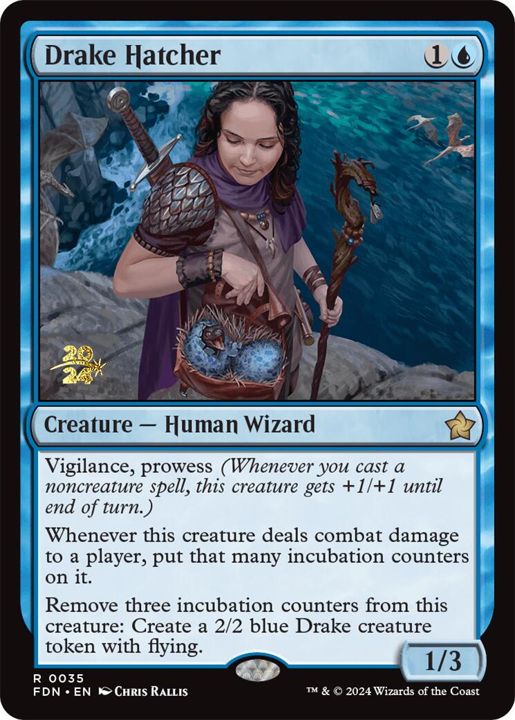 Drake Hatcher [Foundations Prerelease Promos] | Impulse Games and Hobbies
