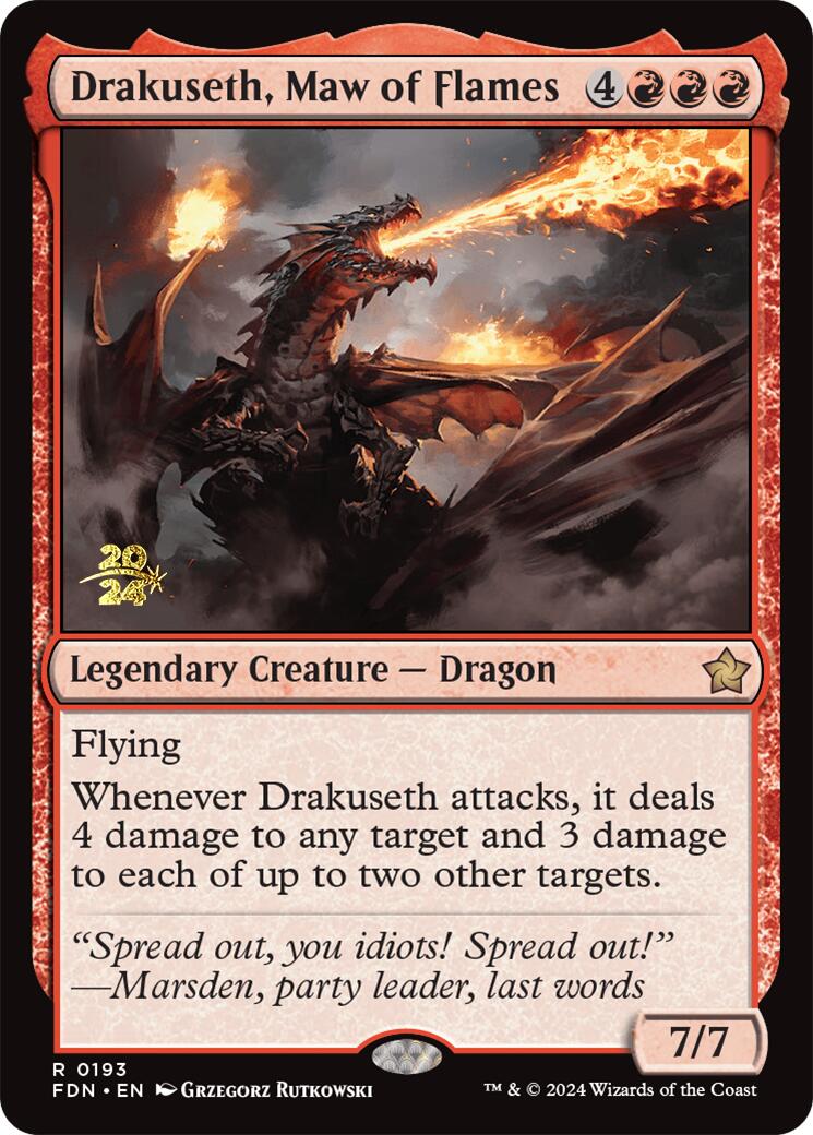 Drakuseth, Maw of Flames [Foundations Prerelease Promos] | Impulse Games and Hobbies