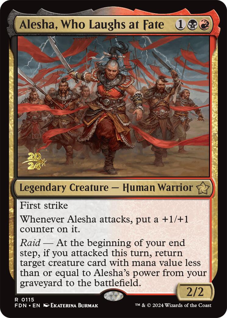 Alesha, Who Laughs at Fate [Foundations Prerelease Promos] | Impulse Games and Hobbies