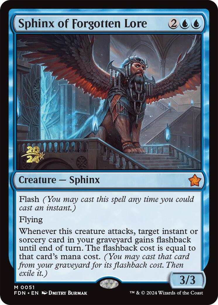 Sphinx of Forgotten Lore [Foundations Prerelease Promos] | Impulse Games and Hobbies