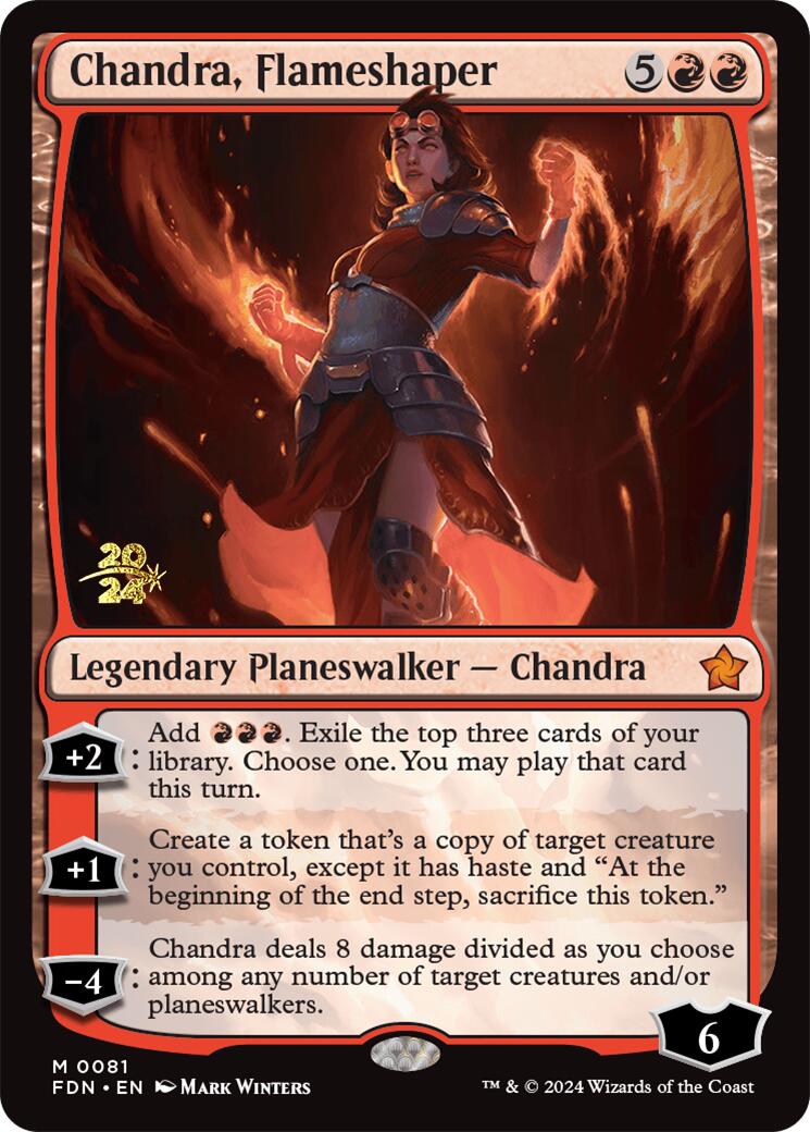 Chandra, Flameshaper [Foundations Prerelease Promos] | Impulse Games and Hobbies