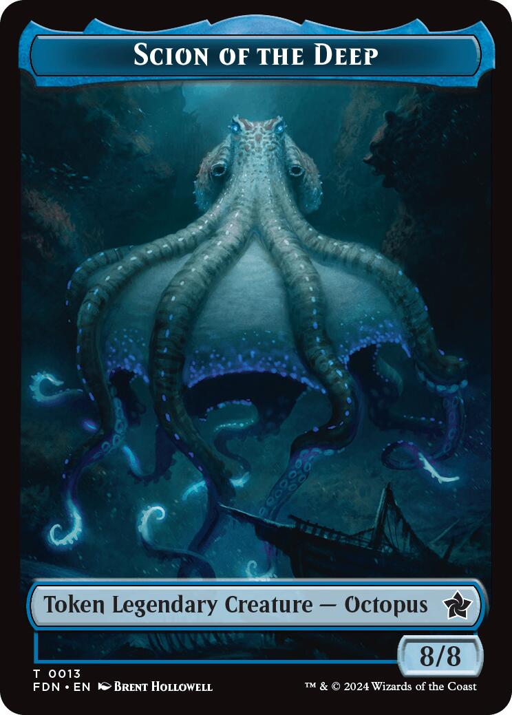 Scion of the Deep // Koma's Coil Doubled-Sided Token [Foundations Tokens] | Impulse Games and Hobbies