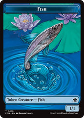 Faerie // Fish Doubled-Sided Token [Foundations Tokens] | Impulse Games and Hobbies