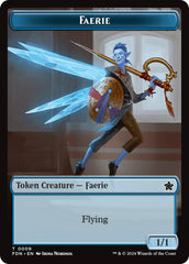 Faerie // Fish Doubled-Sided Token [Foundations Tokens] | Impulse Games and Hobbies