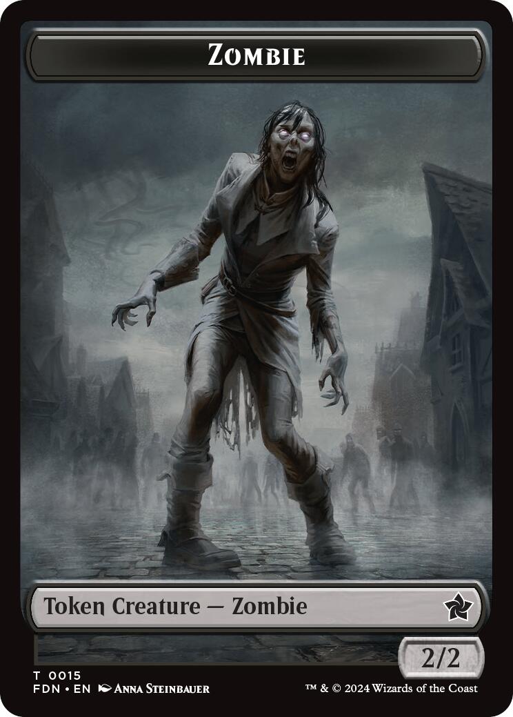 Goblin // Zombie Doubled-Sided Token [Foundations Tokens] | Impulse Games and Hobbies