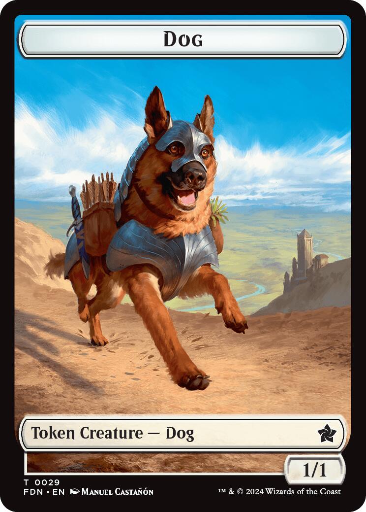 Dog // Beast (0032) Double-Sided Token [Foundations Tokens] | Impulse Games and Hobbies