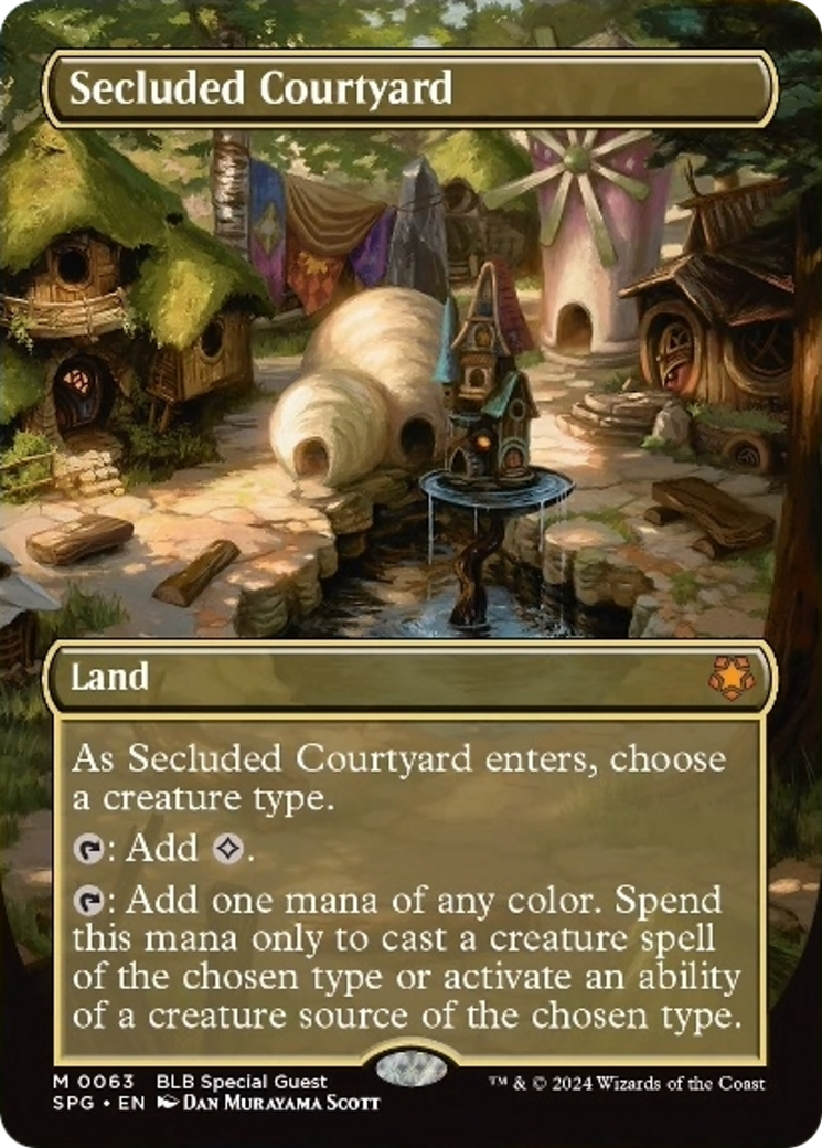 Secluded Courtyard (Borderless) [Bloomburrow Special Guests] | Impulse Games and Hobbies