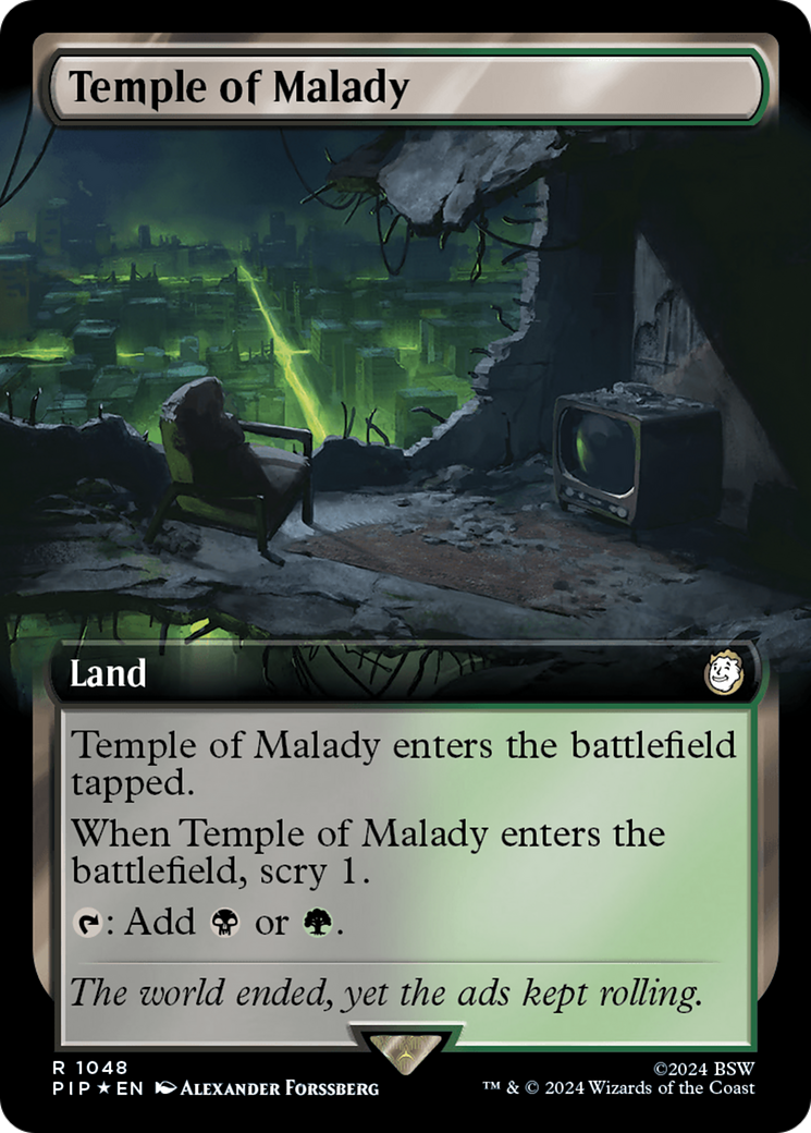 Temple of Malady (Extended Art) (Surge Foil) [Fallout] | Impulse Games and Hobbies