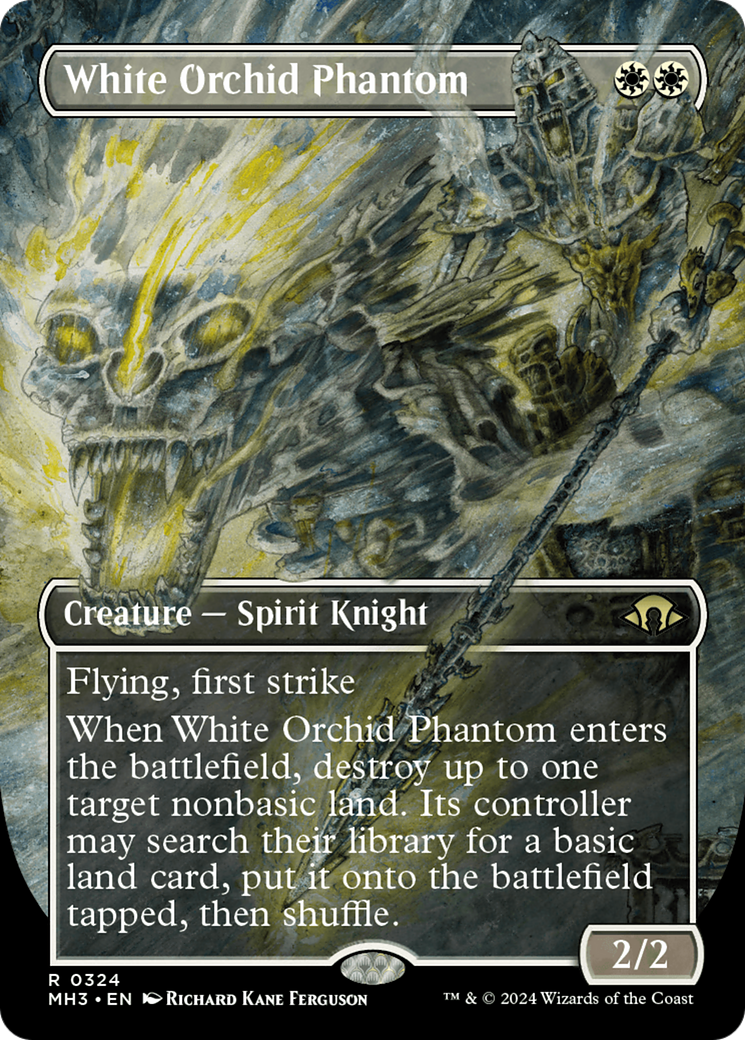 White Orchid Phantom (Borderless) [Modern Horizons 3] | Impulse Games and Hobbies