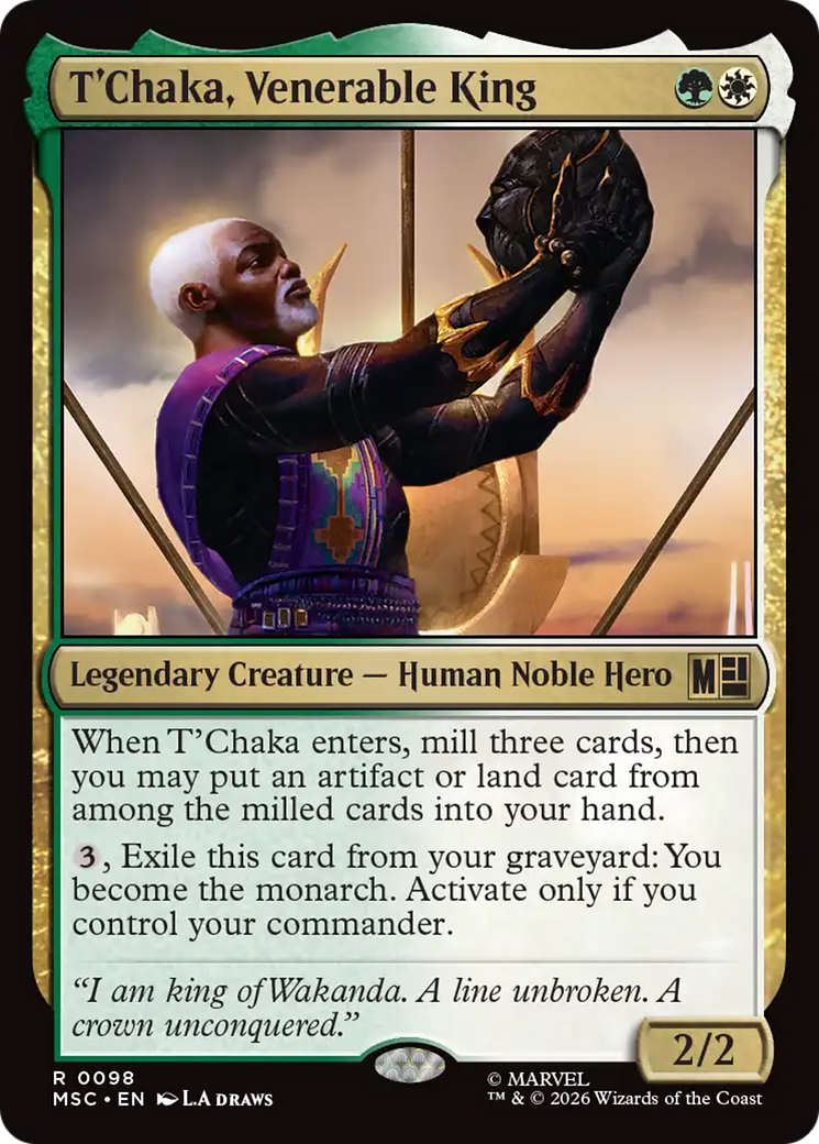 T'Chaka, Venerable King (Surge Foil) [Marvel Super Heroes Commander] | Impulse Games and Hobbies