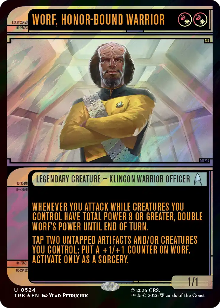 Worf, Honor-Bound Warrior (Showcase) (0524) (Surge Foil) [Star Trek] | Impulse Games and Hobbies