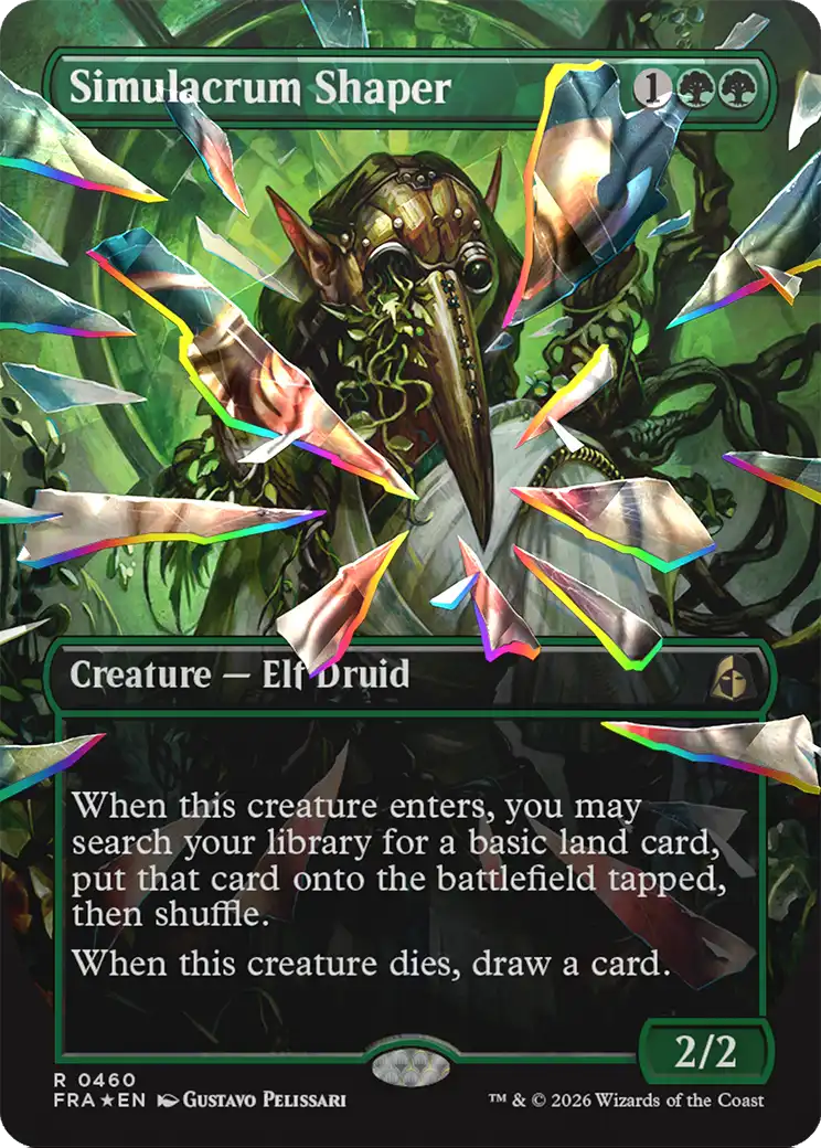 Simulacrum Shaper (Borderless) (Facet Foil) [Reality Fracture] | Impulse Games and Hobbies