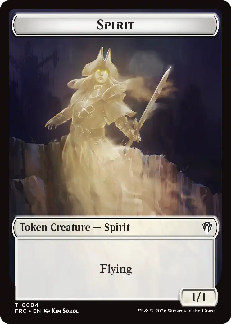 Goblin // Spirit Double-Sided Token [Reality Fracture Commander Tokens] | Impulse Games and Hobbies