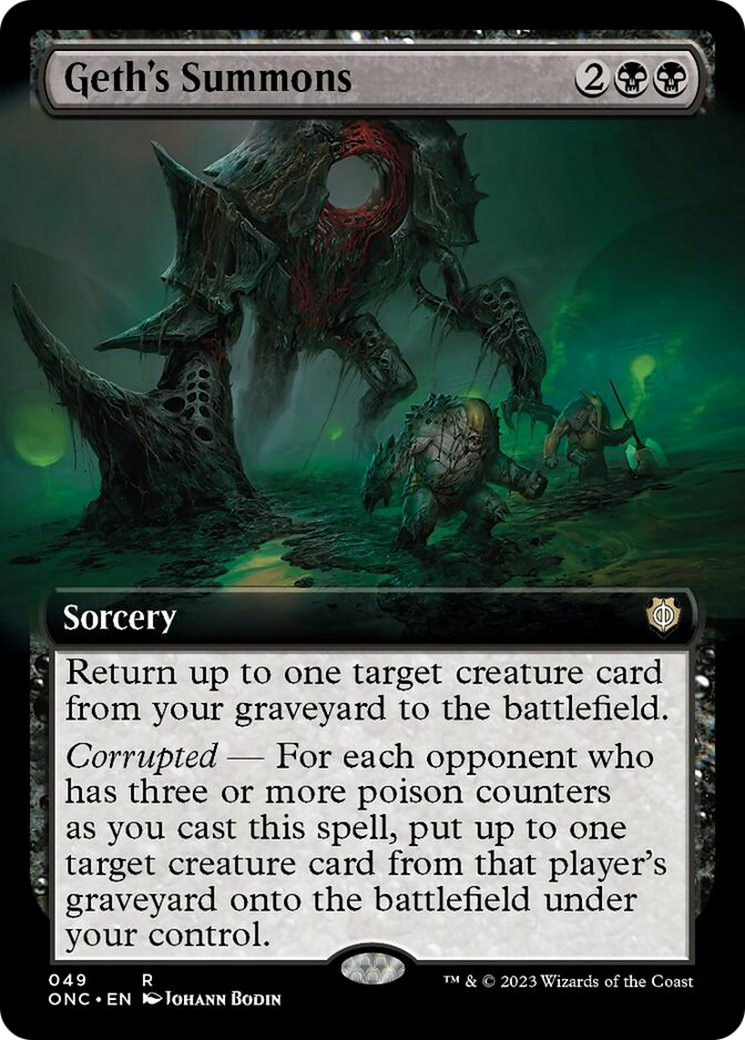 Geth's Summons (Extended Art) [Phyrexia: All Will Be One Commander] | Impulse Games and Hobbies