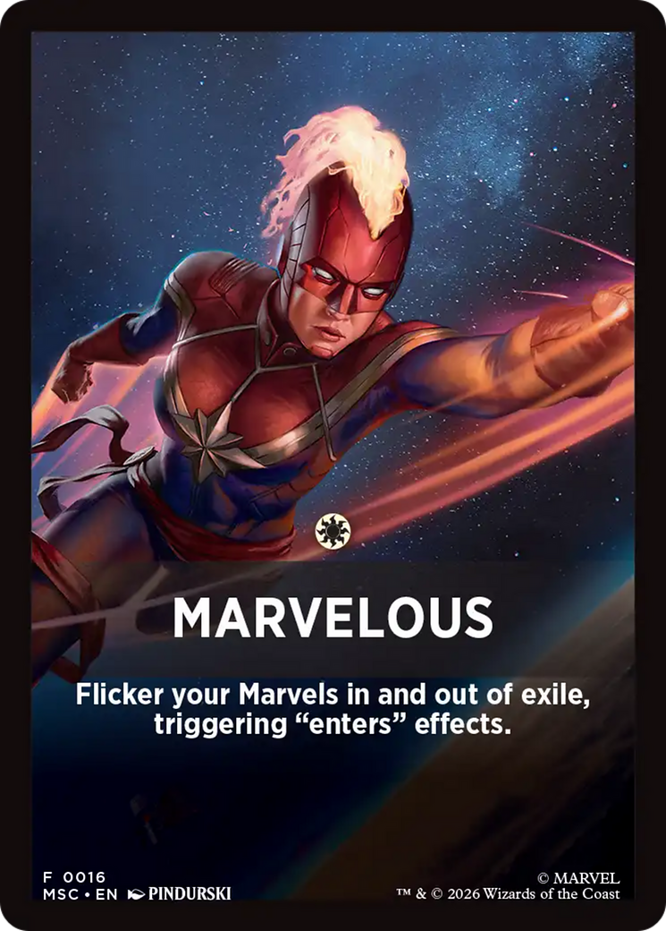 Marvelous Theme Card [Marvel Super Heroes Commander] | Impulse Games and Hobbies