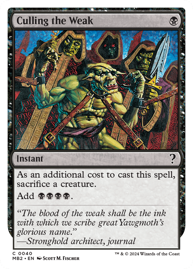 Culling the Weak (White Border) [Mystery Booster 2] | Impulse Games and Hobbies