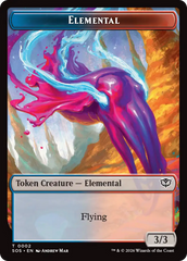 Elemental (0002) // Treasure Double-Sided Token [Secrets of Strixhaven Tokens] | Impulse Games and Hobbies