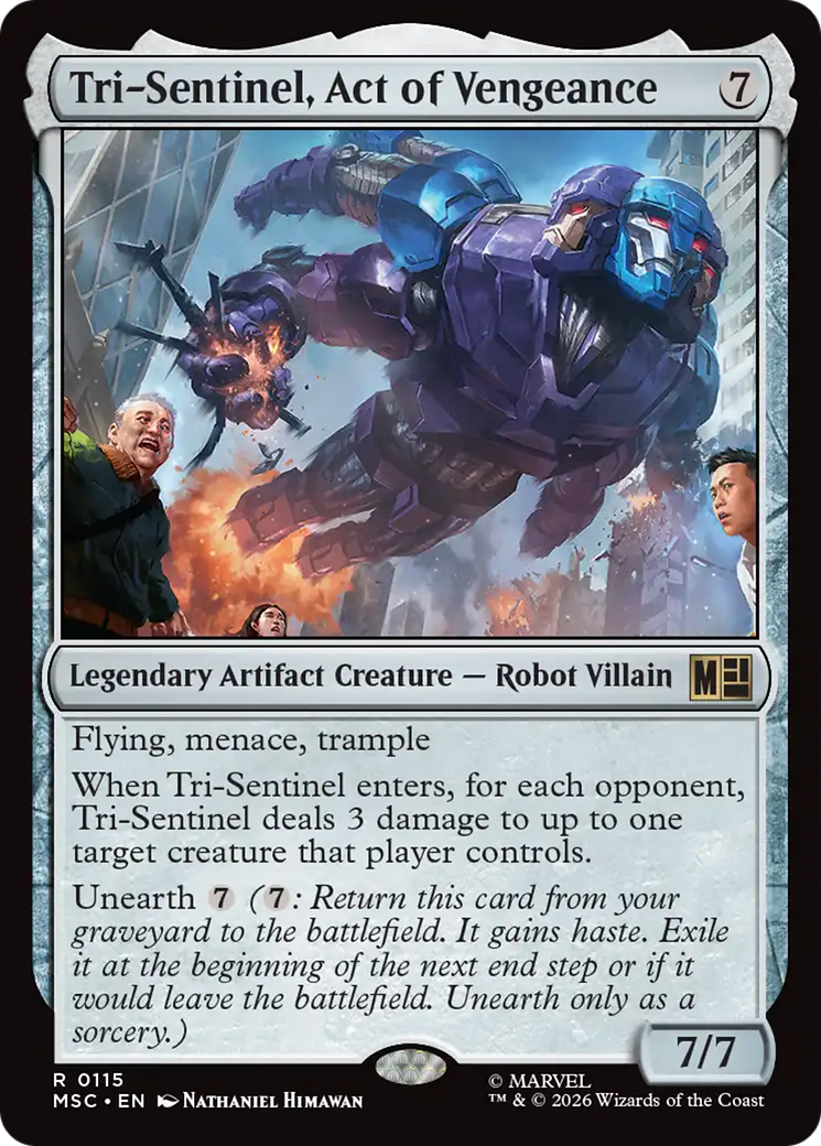 Tri-Sentinel, Act of Vengeance (Surge Foil) [Marvel Super Heroes Commander] | Impulse Games and Hobbies