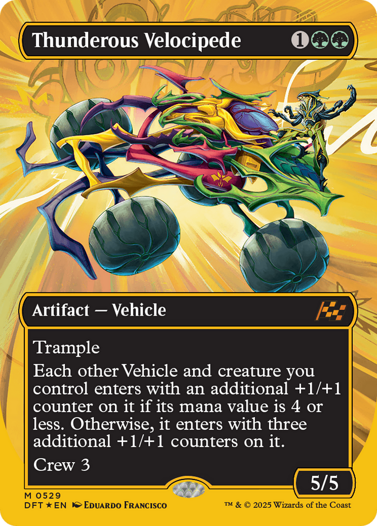 Thunderous Velocipede (Borderless) (First-Place Foil) [Aetherdrift] | Impulse Games and Hobbies