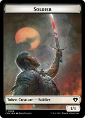 Copy (54) // Human Soldier Double-Sided Token [Commander Masters Tokens] | Impulse Games and Hobbies