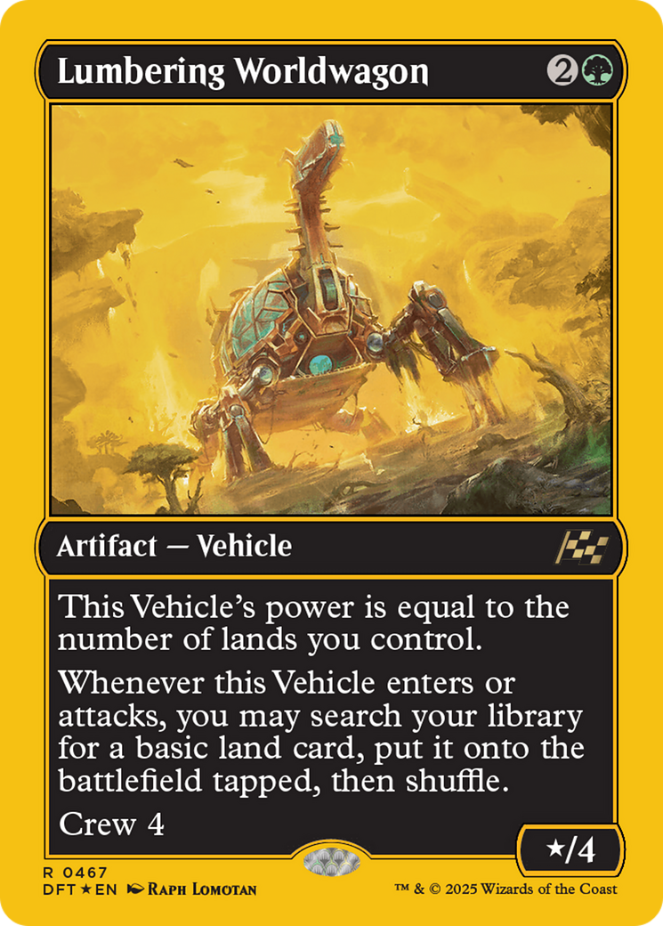 Lumbering Worldwagon (First-Place Foil) [Aetherdrift] | Impulse Games and Hobbies