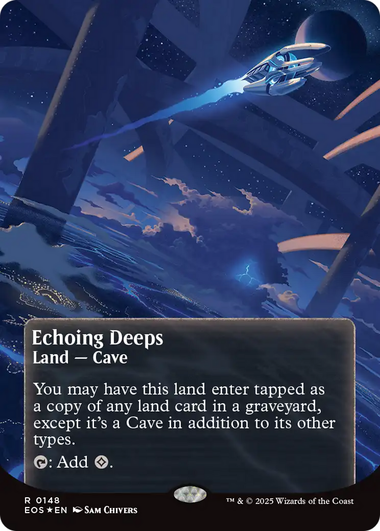 Echoing Deeps (0148) (Borderless) (Galaxy Foil) [Edge of Eternities: Stellar Sights] | Impulse Games and Hobbies