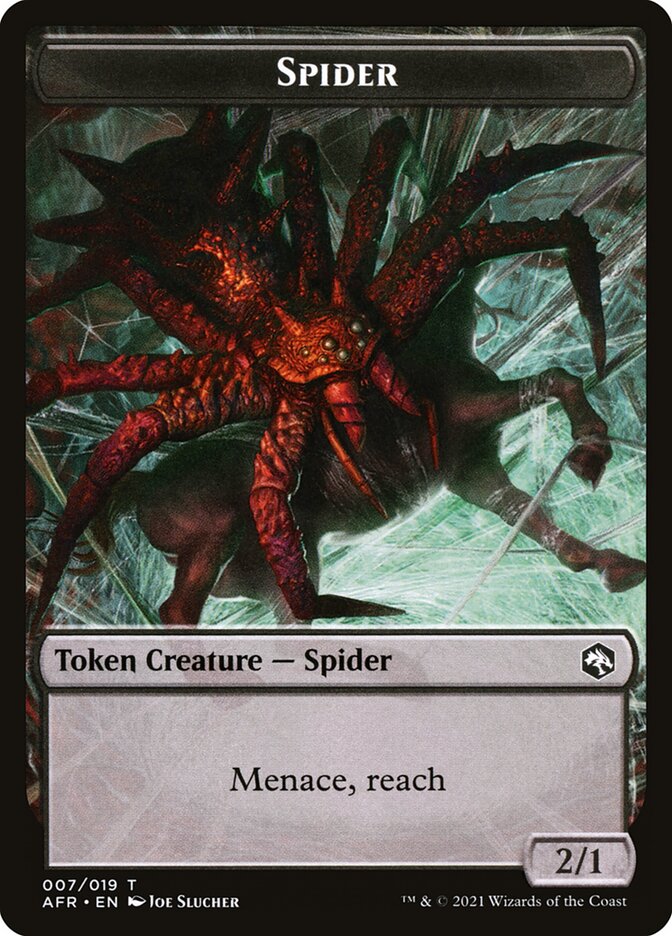 Spider // Guenhwyvar Double-Sided Token [Dungeons & Dragons: Adventures in the Forgotten Realms Tokens] | Impulse Games and Hobbies