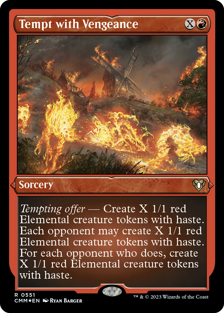 Tempt with Vengeance (Foil Etched) [Commander Masters] | Impulse Games and Hobbies