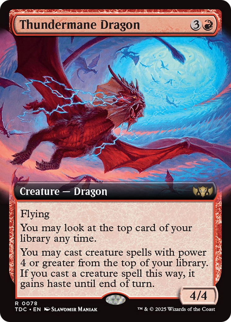 Thundermane Dragon (Extended Art) [Tarkir: Dragonstorm Commander] | Impulse Games and Hobbies