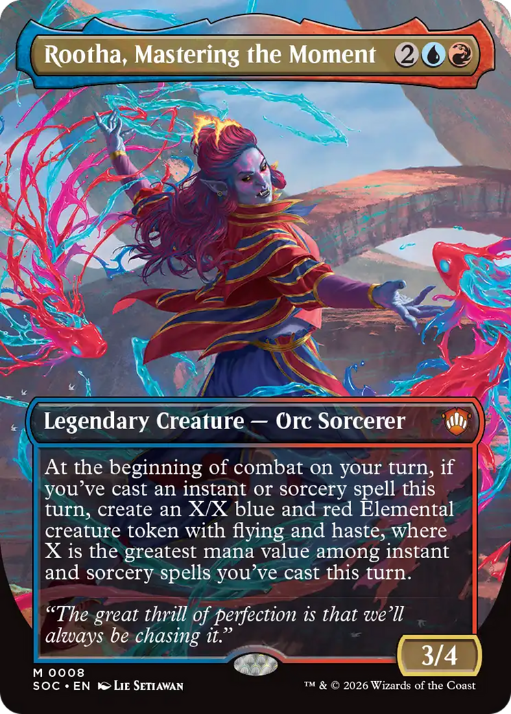 Rootha, Mastering the Moment (Borderless) [Secrets of Strixhaven Commander] | Impulse Games and Hobbies