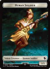 Human Soldier // Hero (0032) Double-Sided Token (Surge Foil) [FINAL FANTASY Commander Tokens] | Impulse Games and Hobbies
