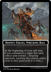Bounty: Eriana, Wrecking Ball // Bounty Rules Double-Sided Token [Outlaws of Thunder Junction Commander Tokens] | Impulse Games and Hobbies