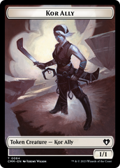 Wall // Kor Ally Double-Sided Token [Commander Masters Tokens] | Impulse Games and Hobbies