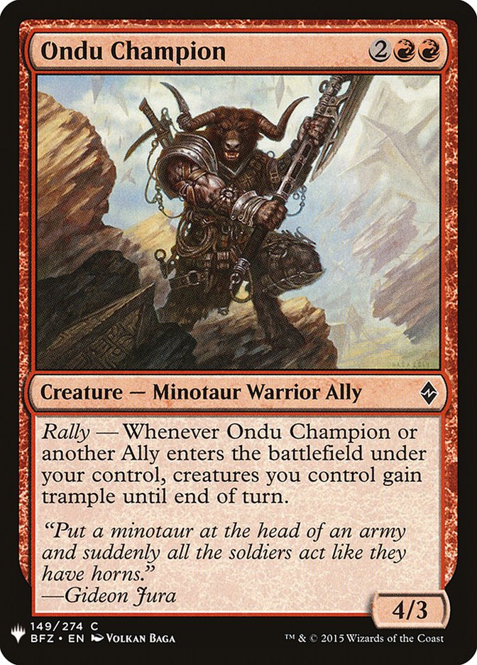 Ondu Champion [Mystery Booster] | Impulse Games and Hobbies